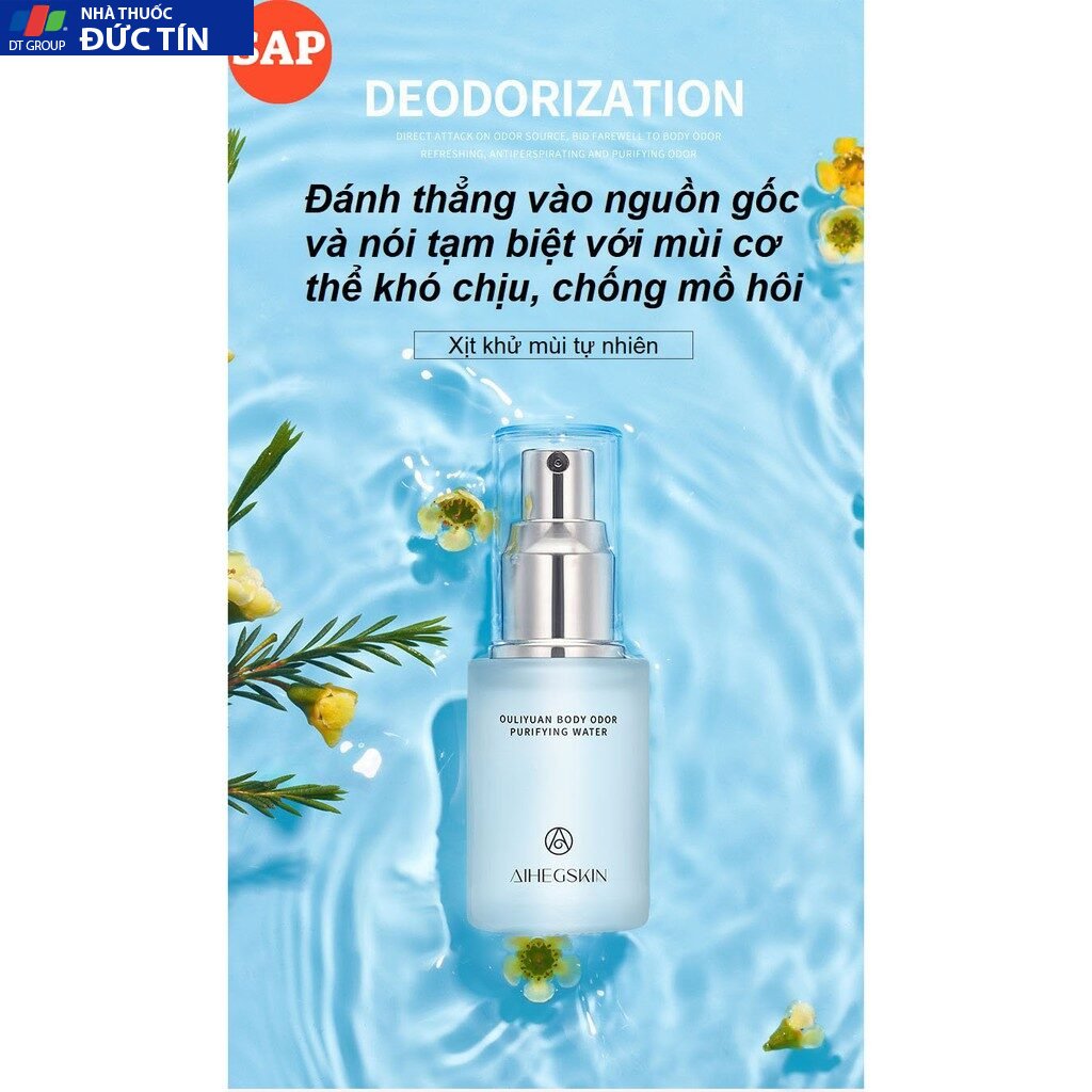 Xịt Khoáng Khử Mùi Hôi Nách, Sáng Trắng Da, Se Khít Lỗ Chân Lông, Ngăn Tiết Mồ Hôi Hiệu Quả Cho Nam & Nữ Ouliyuan Odour 26 nguc3