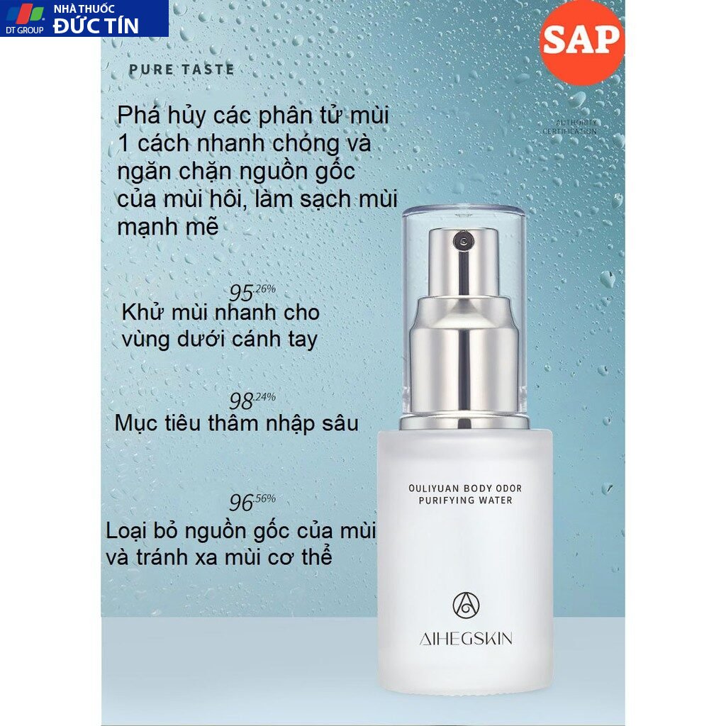 Xịt Khoáng Khử Mùi Hôi Nách, Sáng Trắng Da, Se Khít Lỗ Chân Lông, Ngăn Tiết Mồ Hôi Hiệu Quả Cho Nam & Nữ Ouliyuan Odour 24 nguc5