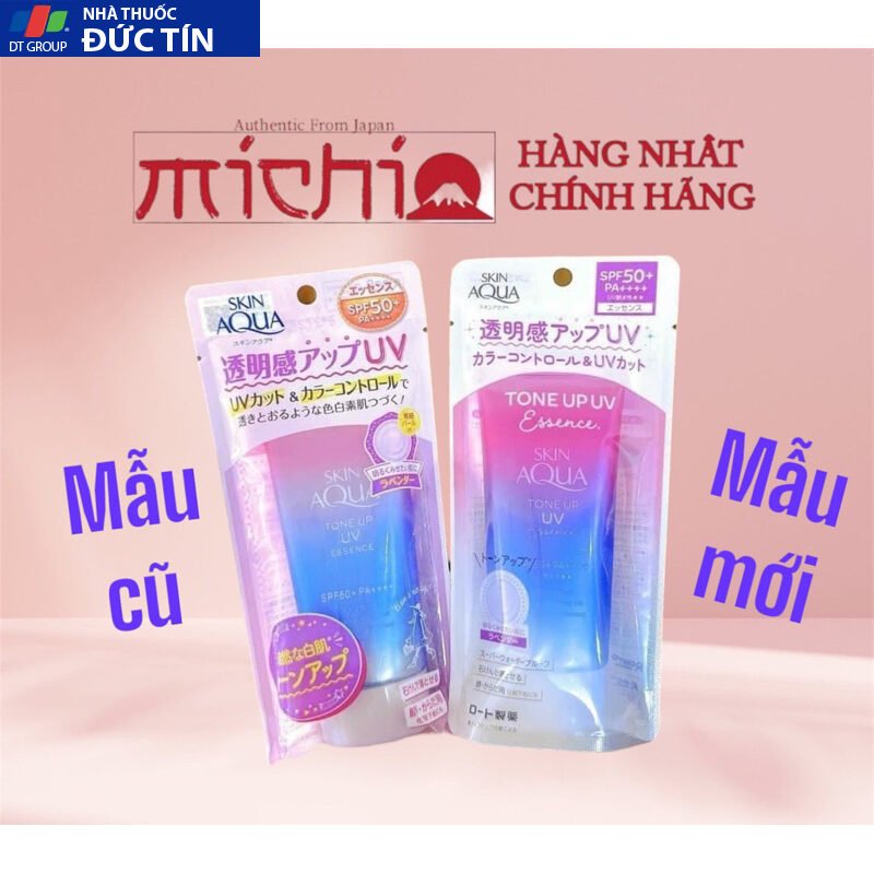 Kem chống nắng nâng tông Rohto Skin Aqua Tone Up UV SPF 50+/PA++++ (màu tím nội địa 80g) 19 skin1