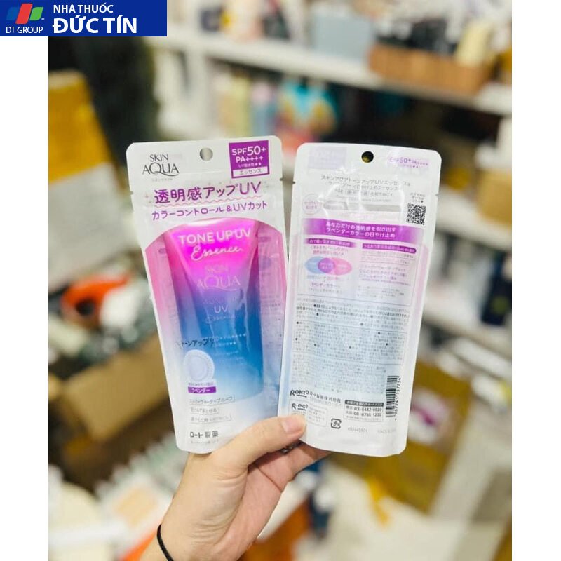 Kem chống nắng nâng tông Rohto Skin Aqua Tone Up UV SPF 50+/PA++++ (màu tím nội địa 80g) 15 skin5