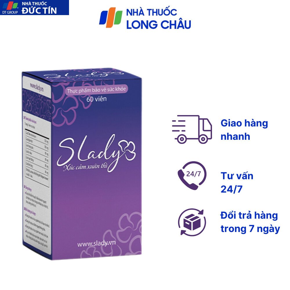 Viên Uống Nội Tiết Tố Nữ Slady Mua 4 Tặng 1 Cải Thiện Nội Tiết Sinh Lý Giảm Khô Hạn Bốc Hỏa Mất Ngủ Nám Tàn Nhang Mabio 21 slady5