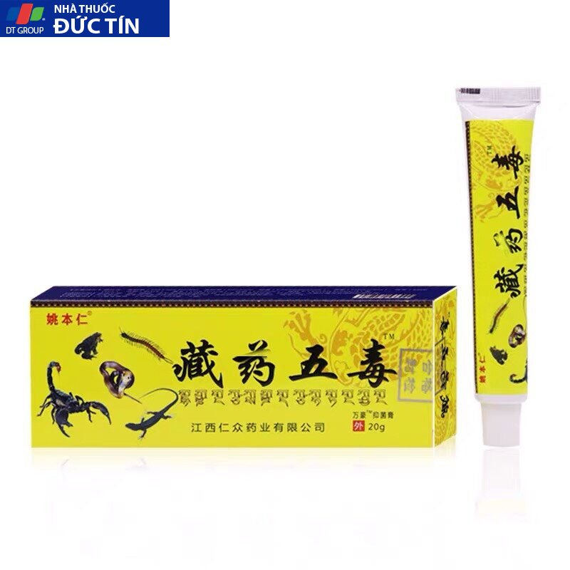 Kem xoa bóp Ngũ Độc Tây Tạng hỗ trợ giảm đau nhức cơ xương khớp hàng chính hãng tuýp 20Gr 12 taytang5