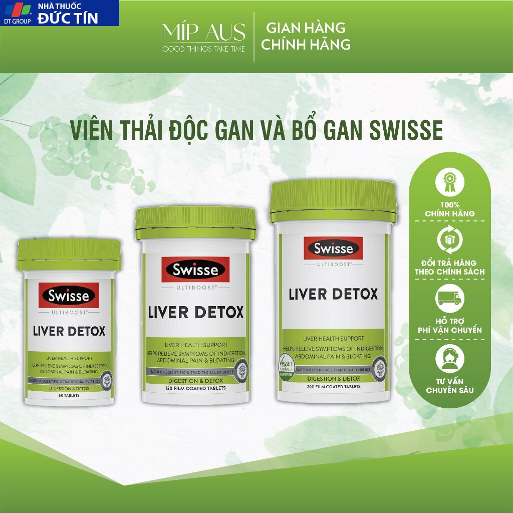Viên Uống Thải Độc Gan - Swisse Liver Detox - 60/120/200 viên 27 thaidoc1 1
