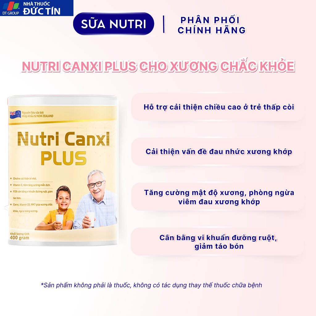 Sữa Nutri Canxi Plus Chống Loãng Xương Giúp Xương Chắc Khỏe Ngăn Ngừa Lão Hóa Xương 26 tieu3 1