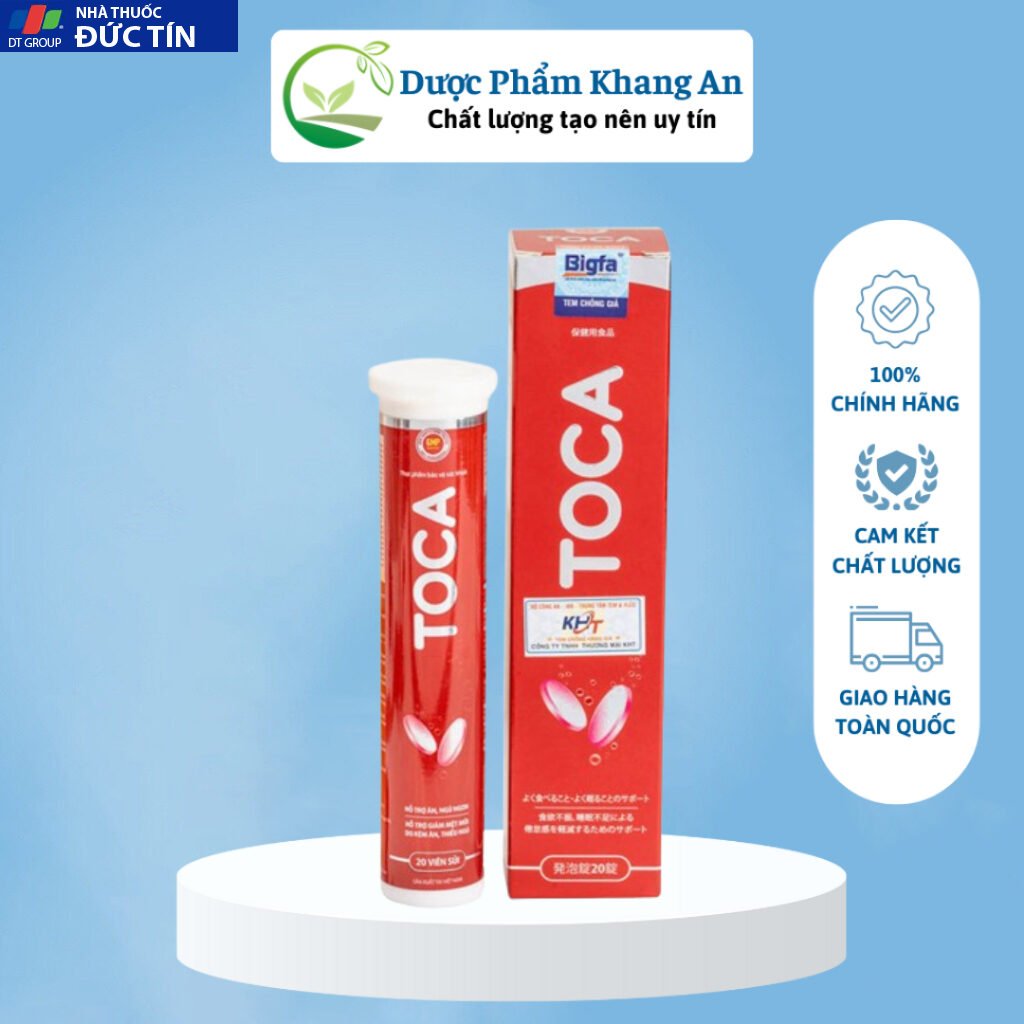 Viên sủi TOCA - Hỗ trợ tăng cân, ăn ngon, ngủ ngon, giảm mệt mỏi 26 toca1