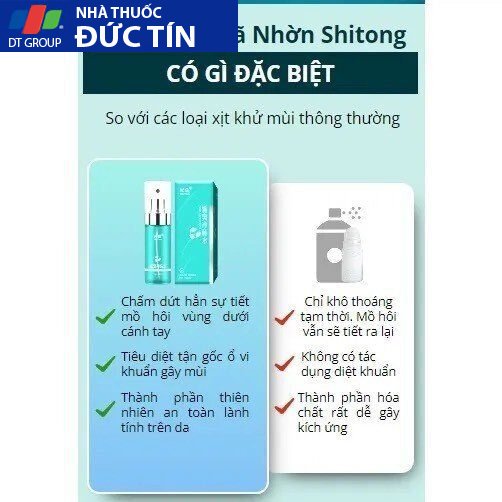 Xịt Khử Mùi Shitong Chính Hãng Khử Mùi Hôi Nách Ngăn Tiết Mồ Hôi Khử Mùi Cơ Thể Chai Dạng Xịt 60ml 21