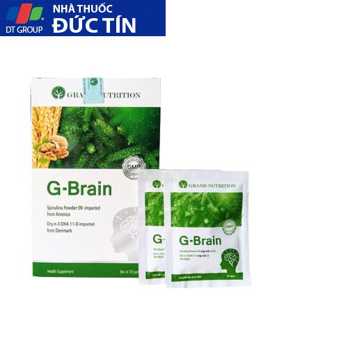 Cốm Trí Não G-Brain Hỗ Trợ Bổ Sung DHA, Các Vitamin Hỗ Trợ Phát Triển Não Bộ Hộp 30 Gói 18 comtri2