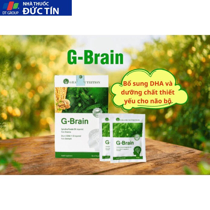 Cốm Trí Não G-Brain Hỗ Trợ Bổ Sung DHA, Các Vitamin Hỗ Trợ Phát Triển Não Bộ Hộp 30 Gói 17 comtri3