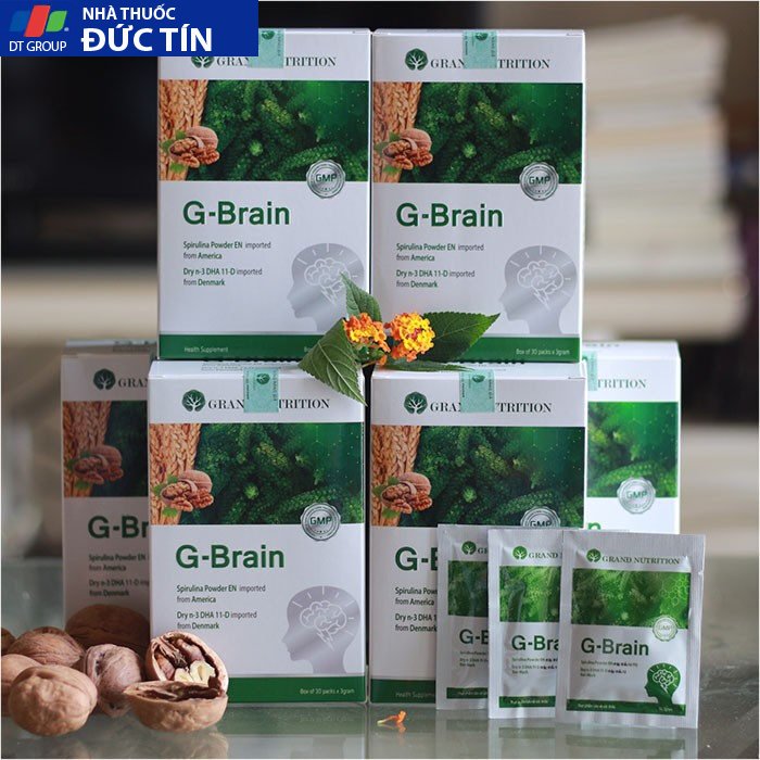 Cốm Trí Não G-Brain Hỗ Trợ Bổ Sung DHA, Các Vitamin Hỗ Trợ Phát Triển Não Bộ Hộp 30 Gói 15 comtri5