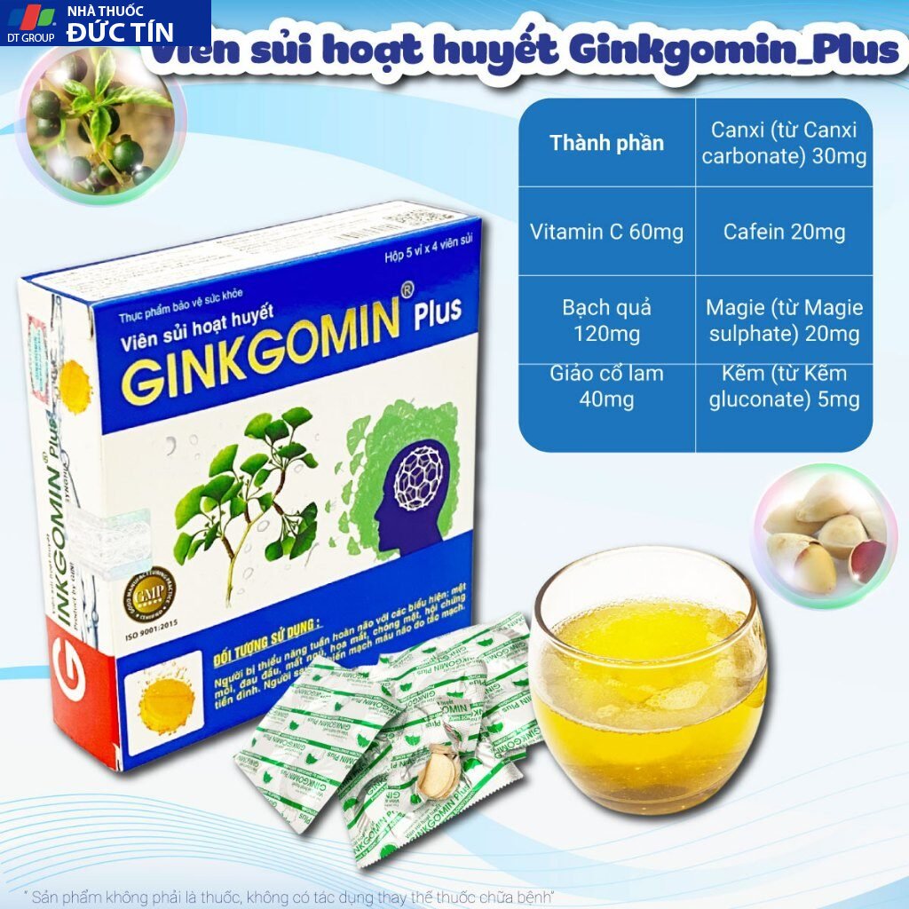 Viên sủi hoạt huyết Ginkgomin Plus - Bí Quyết Hoạt Huyết An Thần, Tăng Cường Trí Não và Sức Khỏe Toàn Diện 27 ginkgo2