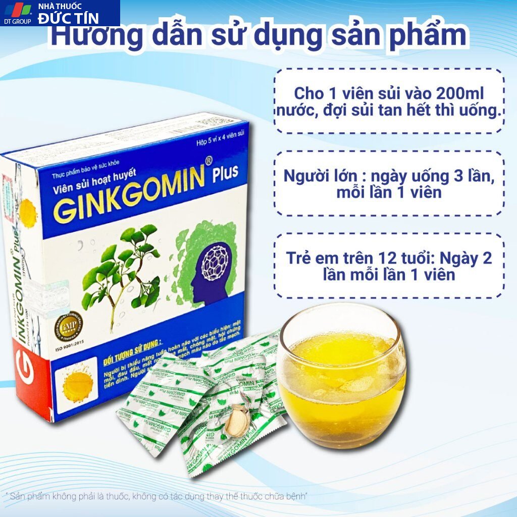 Viên sủi hoạt huyết Ginkgomin Plus - Bí Quyết Hoạt Huyết An Thần, Tăng Cường Trí Não và Sức Khỏe Toàn Diện 24 ginkgo5