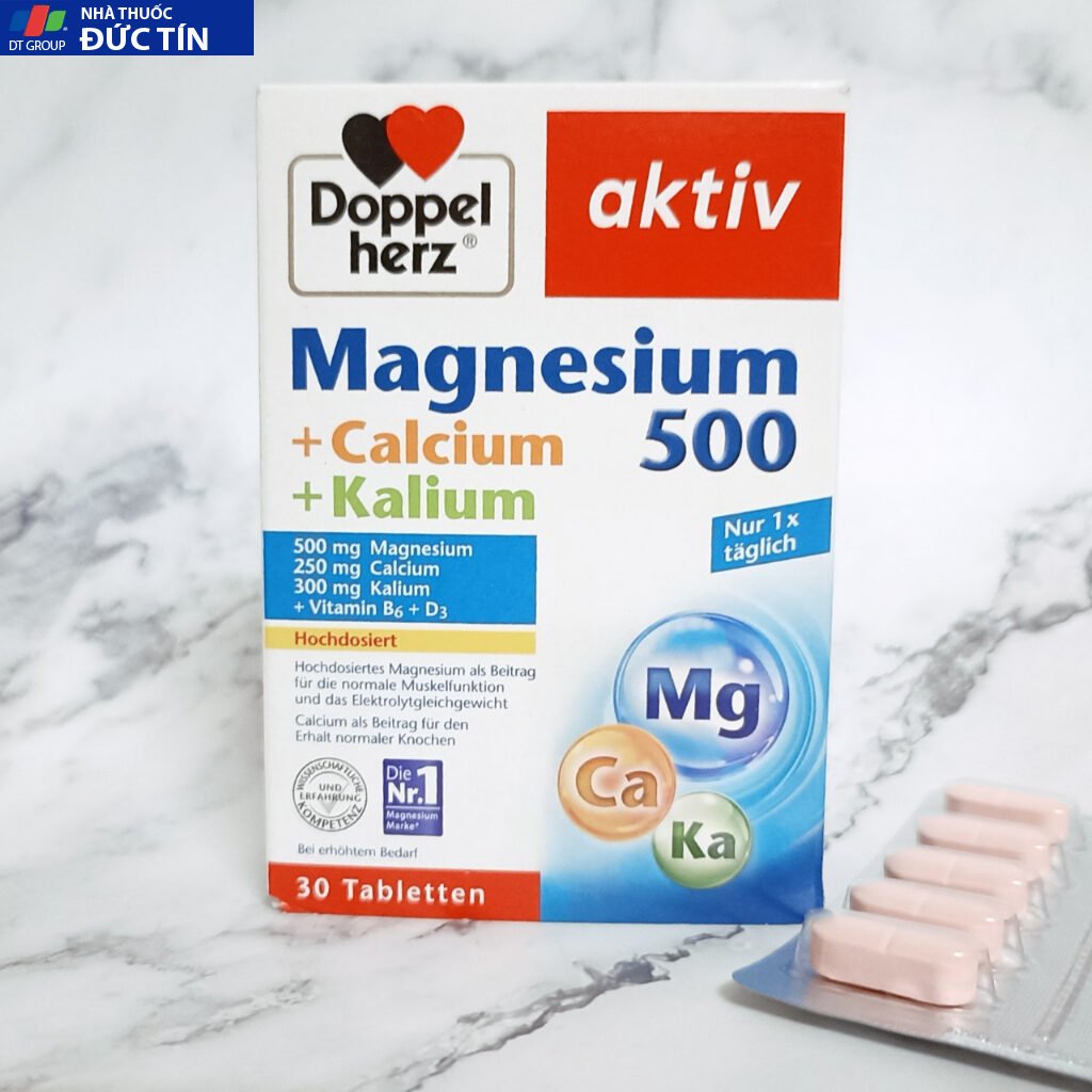 Viên uống Magie + Canxi + Kali tăng cường sức khỏe hệ thần kinh, giúp chắc khỏe xương, ổn định huyết áp <Hàng Đức 30v> 14 noidia2