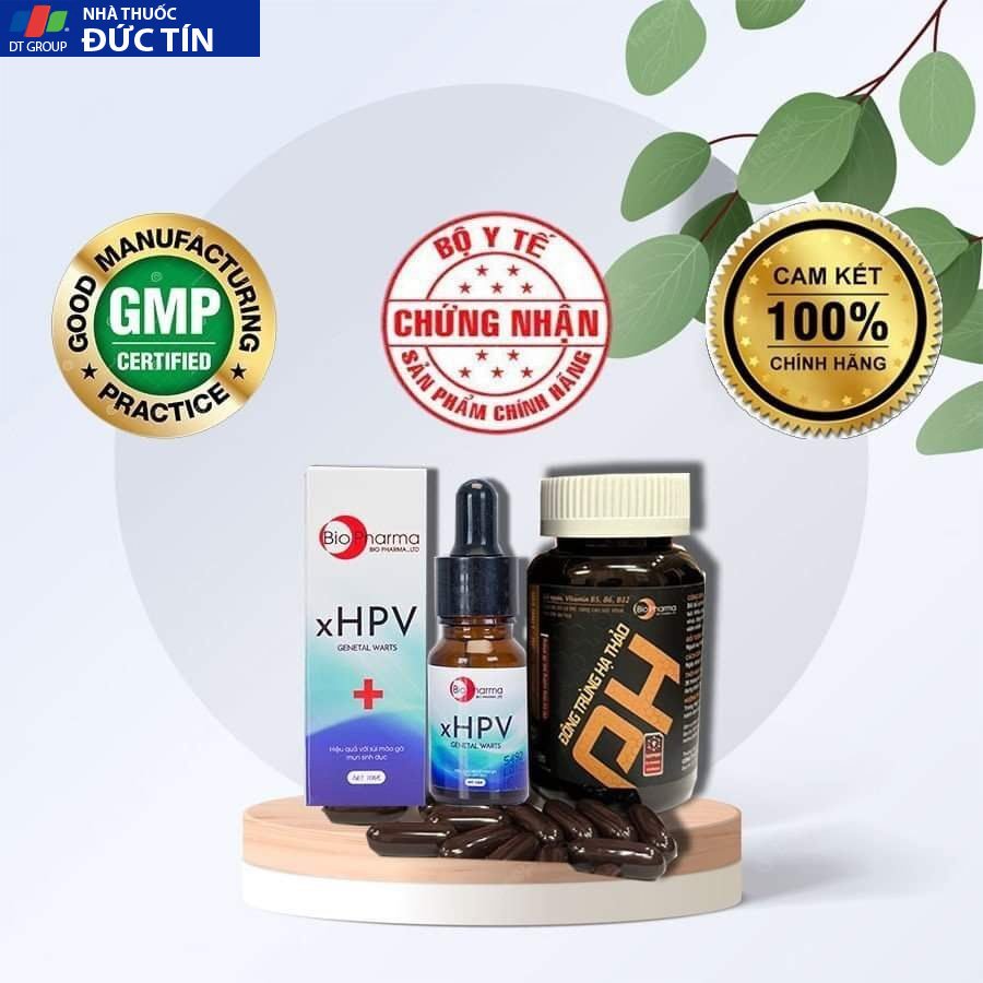 Combo Viên nang đông trùng hạ thảo CAO NHUNG HƯƠU - LINH CHI và XHPV thổi bay sùi mào gà, gai sinh dục, hạt ngọc 17 suimaoga1