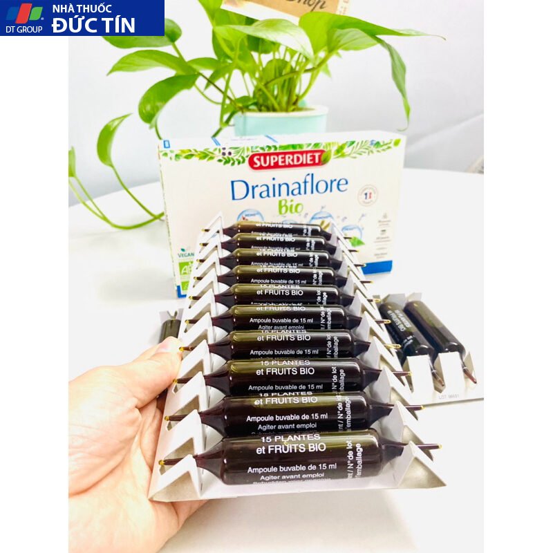 Thải độc chuyên sâu 5 trong 1 Detox Drainaflore BIO Superdiet 20 ống 26 thaidoc2