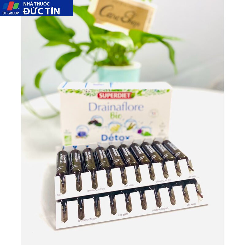 Thải độc chuyên sâu 5 trong 1 Detox Drainaflore BIO Superdiet 20 ống 25 thaidoc3