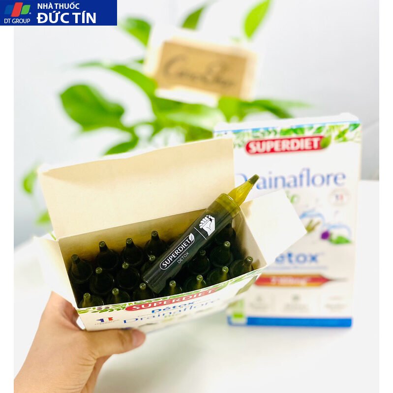 Thải độc chuyên sâu 5 trong 1 Detox Drainaflore BIO Superdiet 20 ống 23 thaidoc5