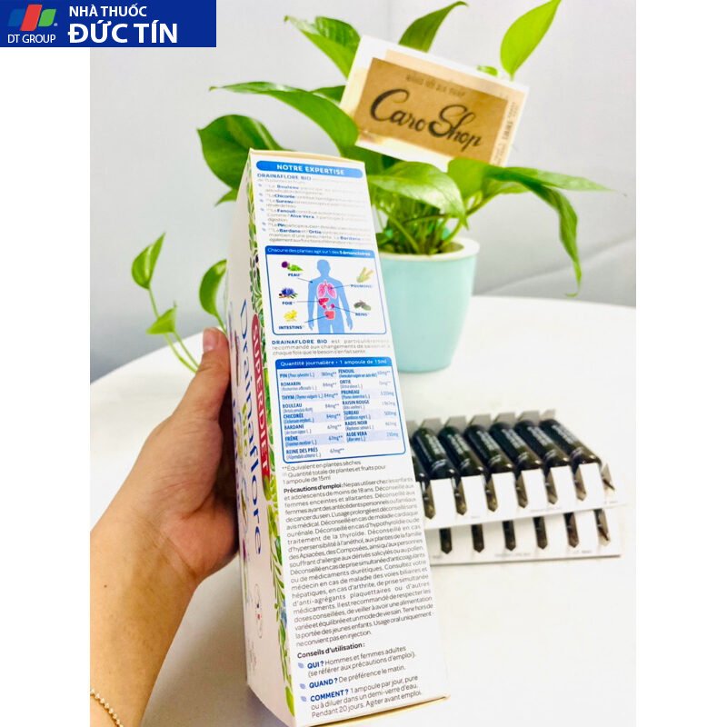 Thải độc chuyên sâu 5 trong 1 Detox Drainaflore BIO Superdiet 20 ống 21 thaidoc8