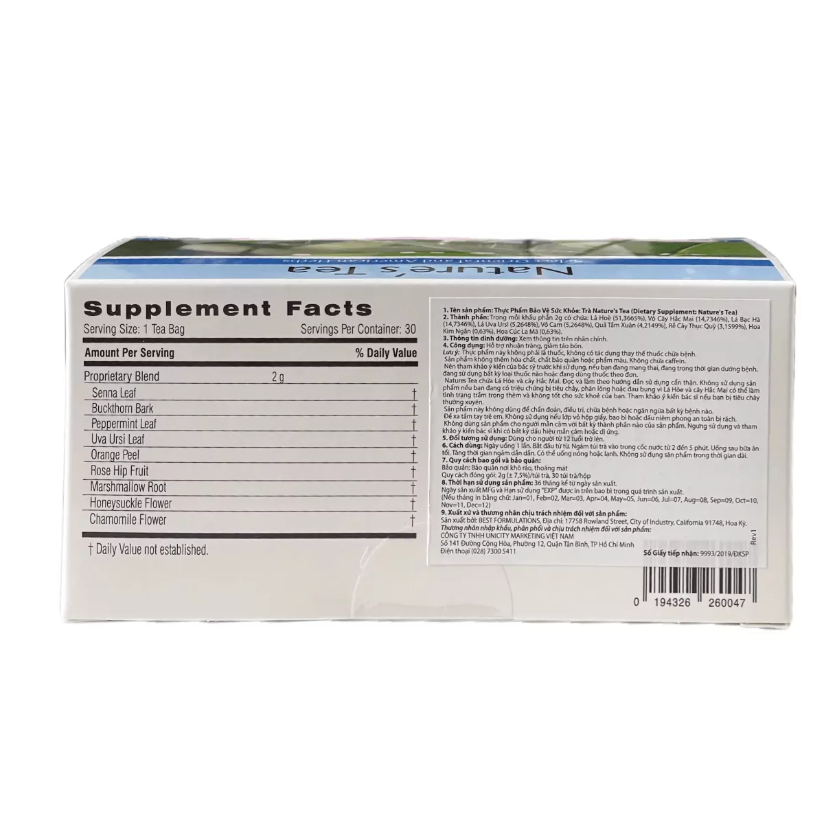 tra thai doc ruot natures tea unicity 2