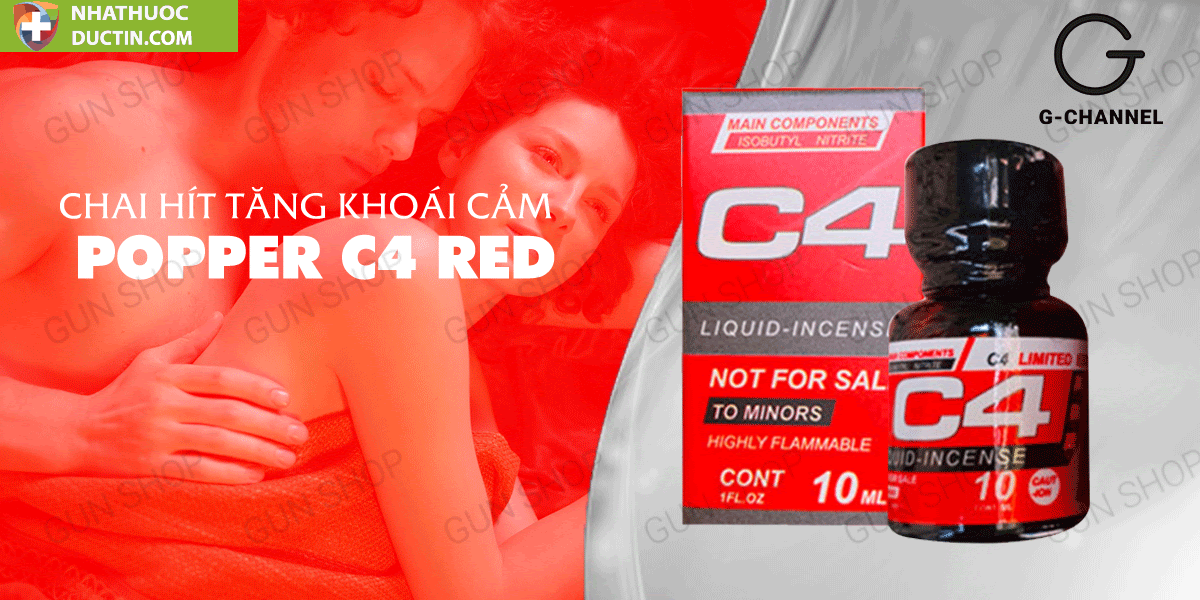 Popper C4 Red 10ml chính hãng Mỹ USA PWD 16 1 chai hit tang khoai cam popper c4 red chai 10ml 2522740e166f4095bf7065add82cf738