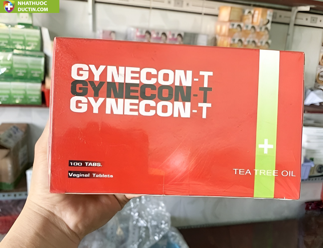 Thuốc đặt phụ khoa Gynecon của Thái ( Vị Trà Xanh) 15 Thuoc chua viem dao Gynecon 1
