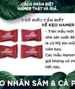 Kẹo sâm Hamer Mỹ Mẫu Mới 3 viên 17 keo sam hamer my 4 1