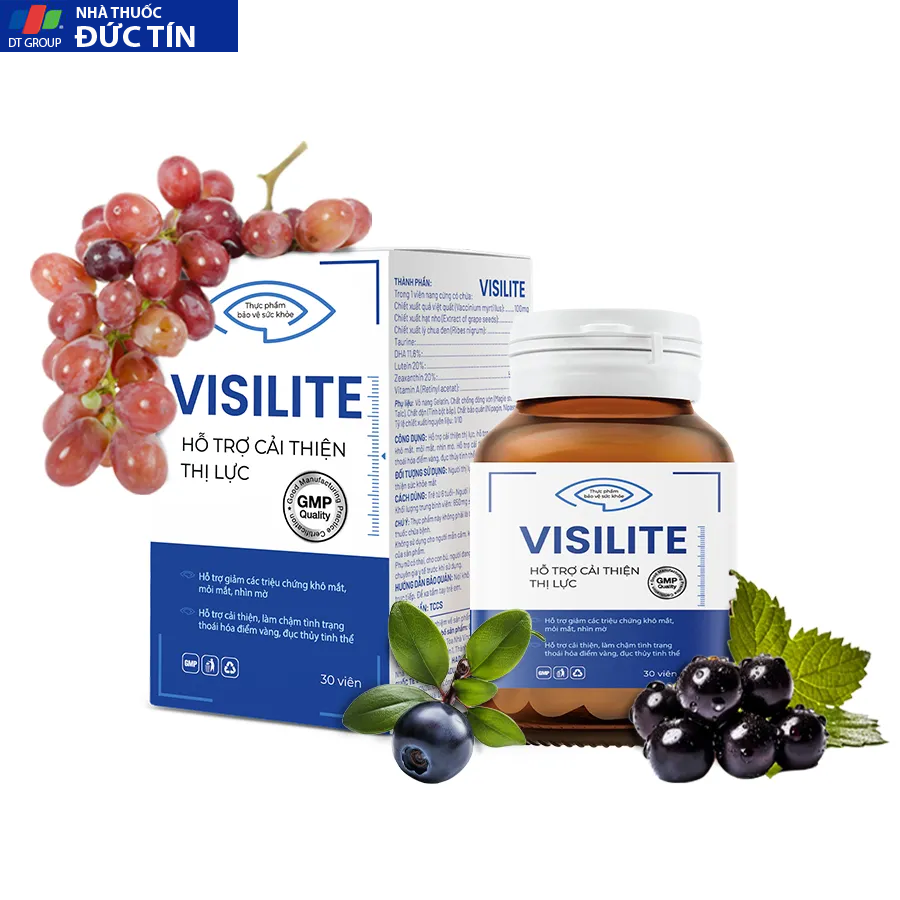 Combo 3 hộp Viên uống Visilite cải thiện thị lực, giảm mờ mắt (30 viên) 25 vis2