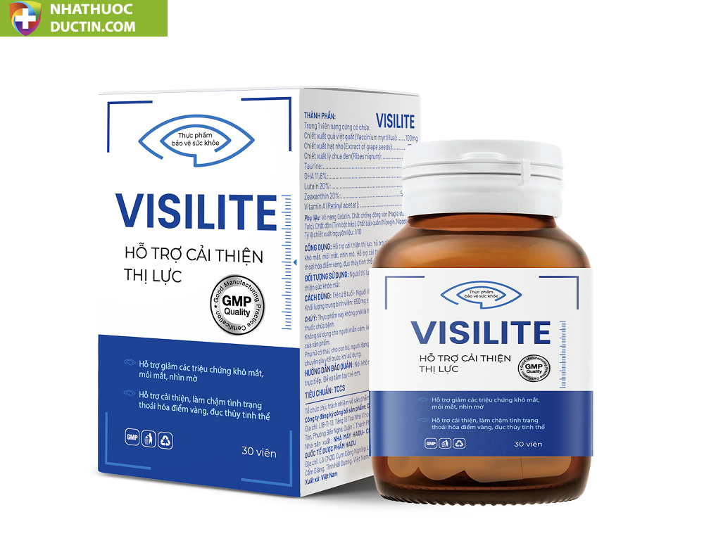 Combo 3 hộp Viên uống Visilite cải thiện thị lực, giảm mờ mắt (30 viên) 22 vis6