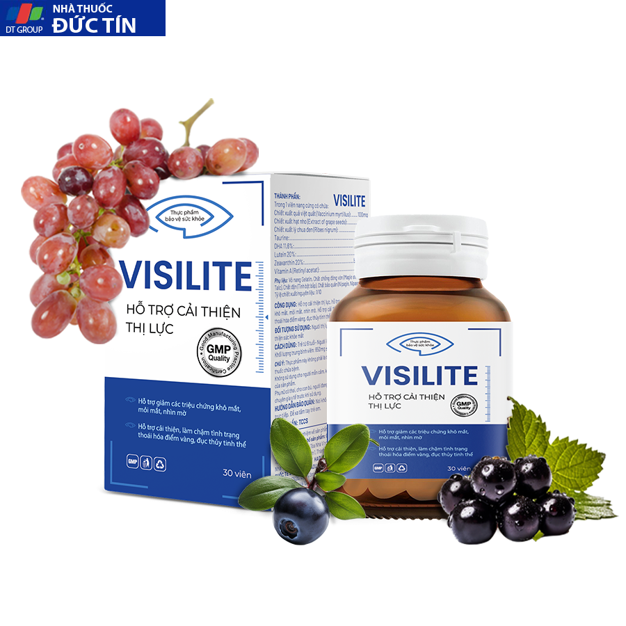 Combo 3 hộp Viên uống Visilite cải thiện thị lực, giảm mờ mắt (30 viên) 20 visa3