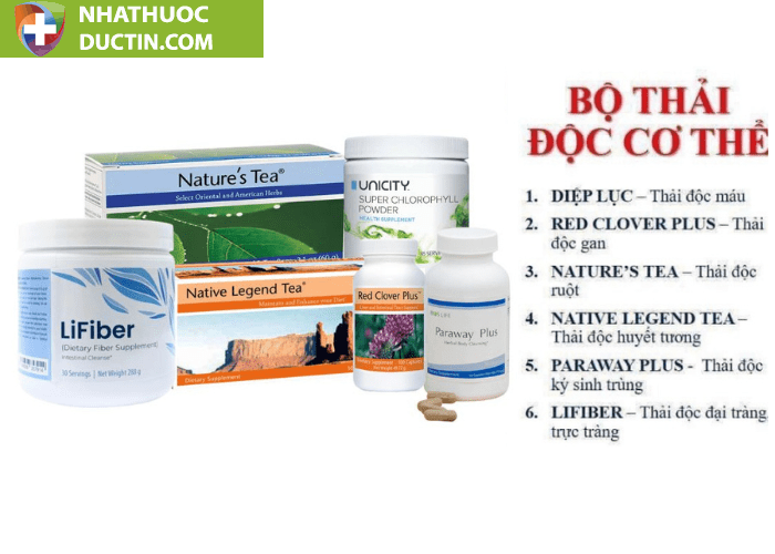 Bộ thải độc Unicity – Giải pháp thanh lọc cơ thể toàn diện 14 Bo 6 san pham giai doc co the