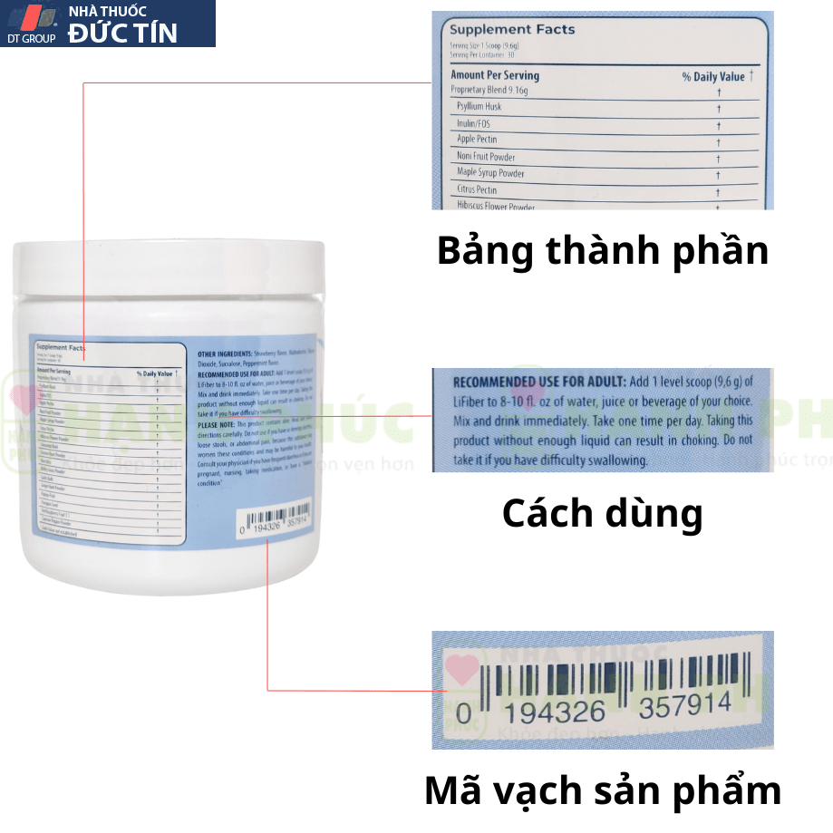 LiFiber Unicity bổ sung chất xơ tự nhiên giúp cải thiện sức khỏe đường tiêu hóa mẫu mới 22 Lifiber Unicity chinh hang mau moi 3