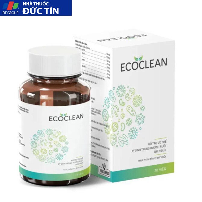 Viên Uống ECOCLEAN Hộp 20 viên - giúp ức chế ký sinh trùng đường ruột 1 Viên Uống ECOCLEAN Hộp 20 viên - giúp ức chế ký sinh trùng đường ruột