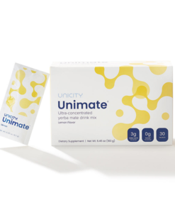 Unimate vị chanh gừng Unimate Lemon Ginger Unicity Hỗ Trợ Tăng Cường Năng Lượng và Chống Lão Hóa
