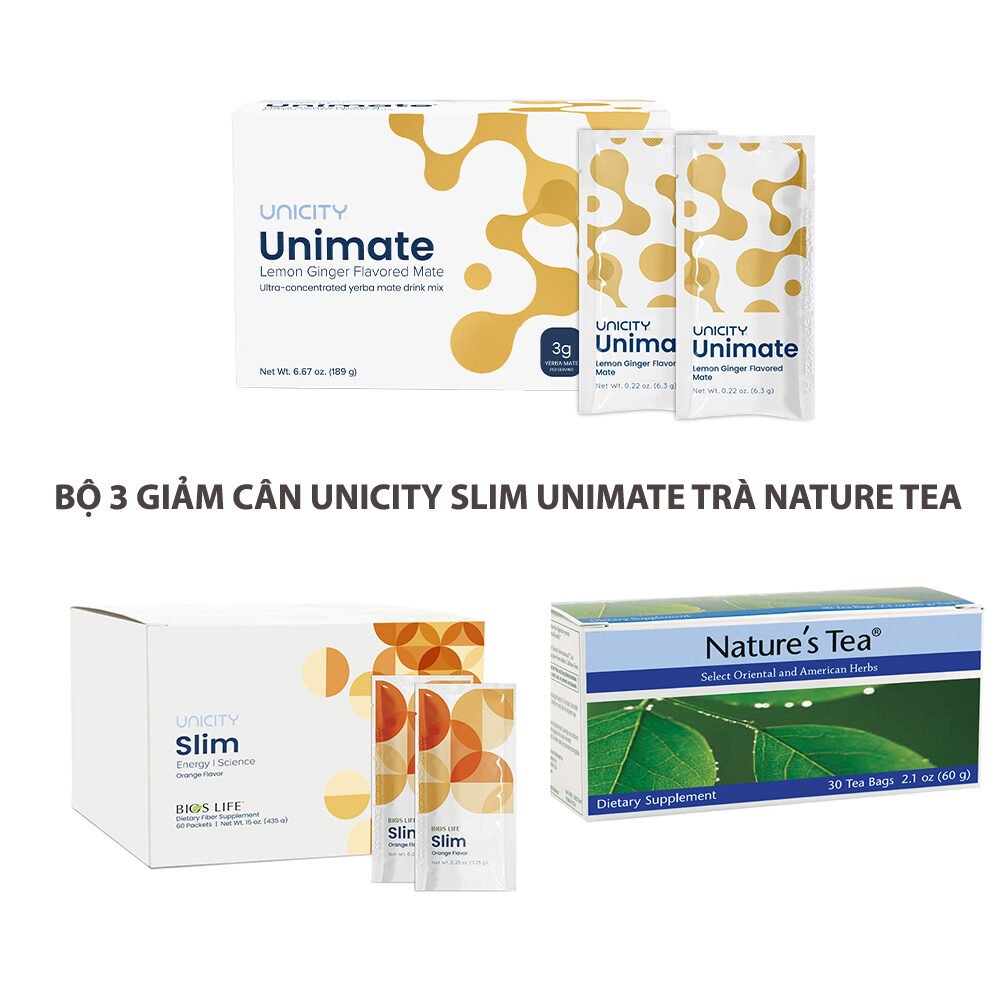 BỘ 3 GIẢM CÂN UNICITY SLIM UNIMATE TRÀ NATURE TEA 16 bogiamcan3 2