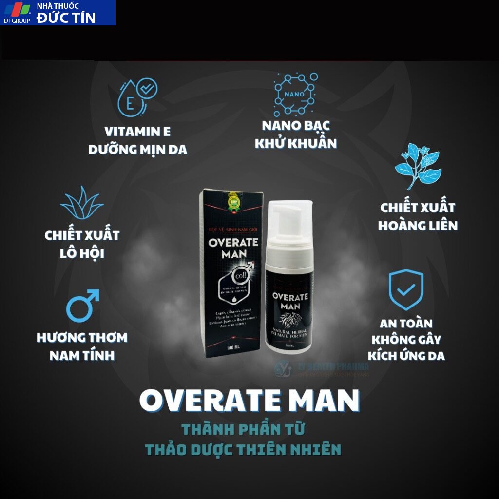 Bọt Vệ Sinh Nam Overate Mát Lạnh 100ml - Dung dịch vệ sinh nam, vệ sinh nam mát lạnh chiết xuất thảo dược 26 bot4