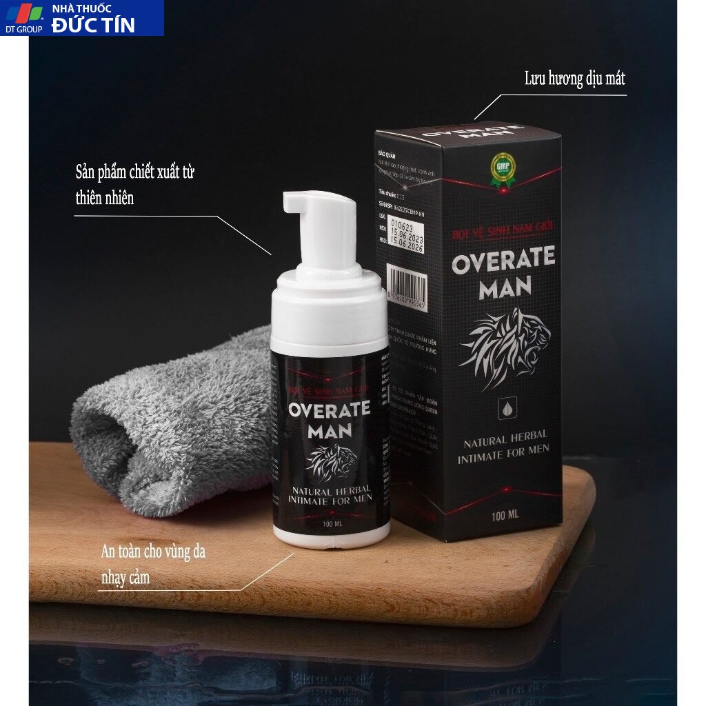 Bọt Vệ Sinh Nam Overate Mát Lạnh 100ml - Dung dịch vệ sinh nam, vệ sinh nam mát lạnh chiết xuất thảo dược 23 bot7