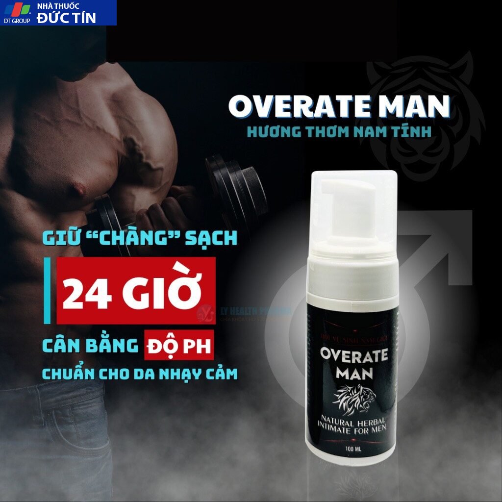 Bọt Vệ Sinh Nam Overate Mát Lạnh 100ml - Dung dịch vệ sinh nam, vệ sinh nam mát lạnh chiết xuất thảo dược 22 bot8