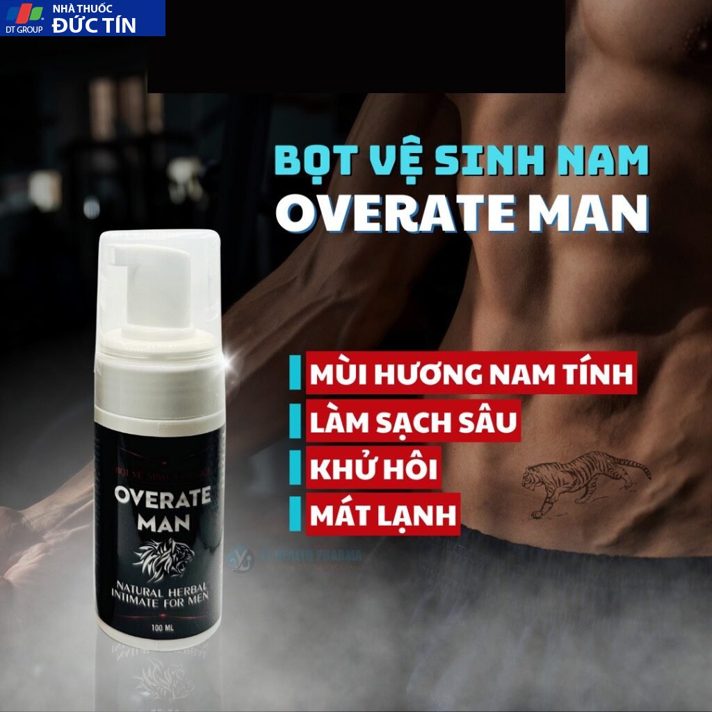 Bọt Vệ Sinh Nam Overate Mát Lạnh 100ml - Dung dịch vệ sinh nam, vệ sinh nam mát lạnh chiết xuất thảo dược 21 bot9