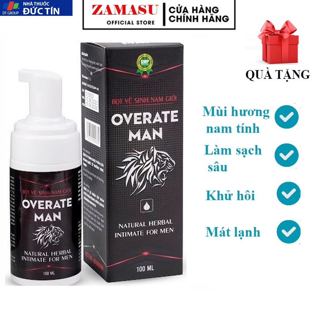 Bọt Vệ Sinh Nam Overate Mát Lạnh 100ml - Dung dịch vệ sinh nam, vệ sinh nam mát lạnh chiết xuất thảo dược 29 botnam
