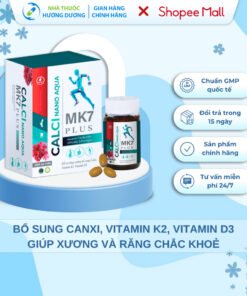 Alternative view of Viên Uống Canxi, Vitamin D3, Vitamin K2 Cho Cả Gia Đình, Người Cao Tuổi, Phụ Nữ Mang Thai Và Cho Con Bú CAlCI MK7 PLUS 60 Viên