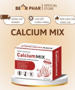 Viên uống canxi Calcium Mix, canxi từ tảo biển đổ, bổ sung canxi cho mẹ bầu, mẹ sau sinh, hộp 60 viên, nhập khẩu châu Âu