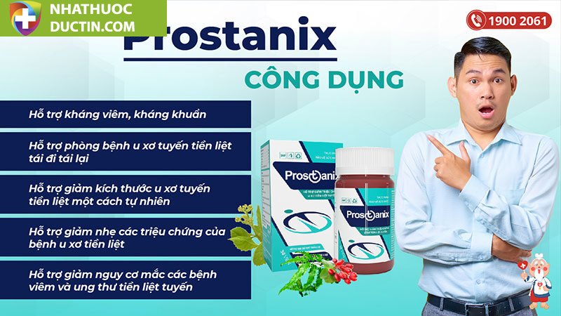 Viên Uống Prostanix Hỗ Trợ Điều Trị U Xơ Tiền Liệt Tuyến | Hộp 30 Viên 3 Viên Uống Prostanix Hỗ Trợ Điều Trị U Xơ Tiền Liệt Tuyến | Hộp 30 Viên - Ảnh 3