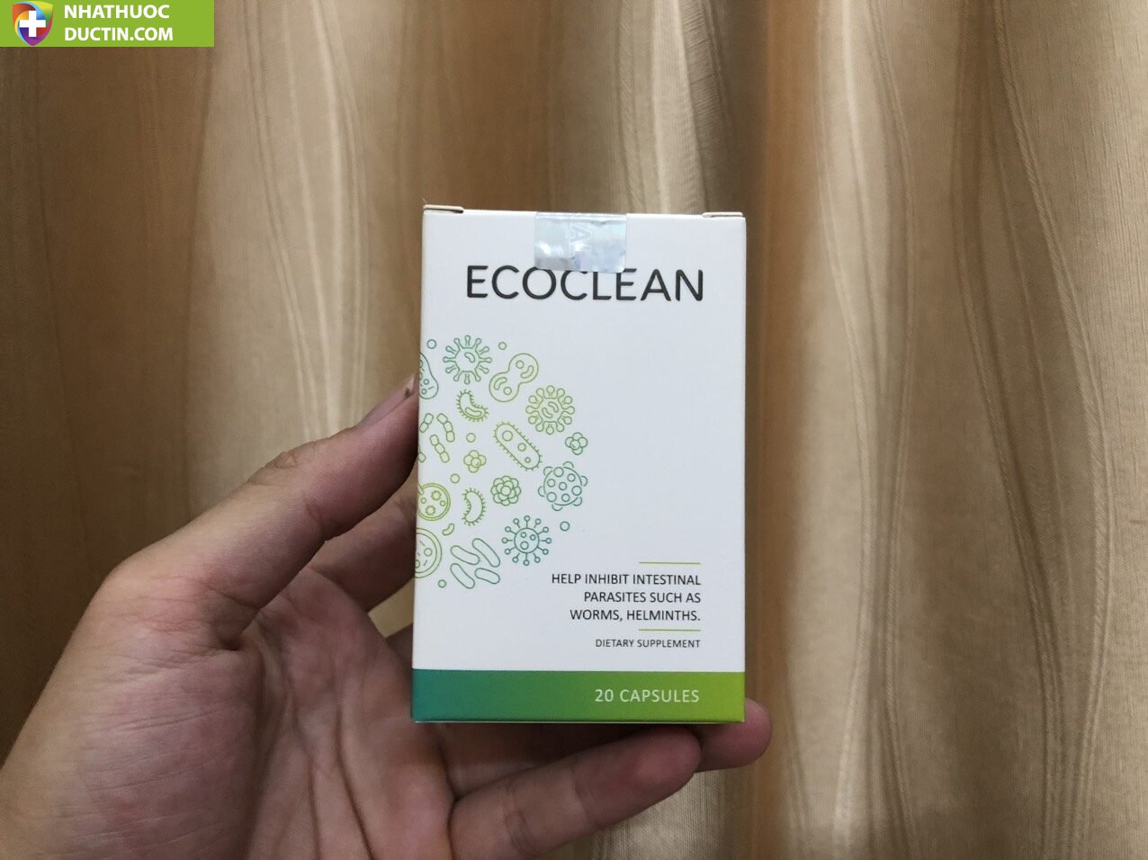 Viên Uống ECOCLEAN Hộp 20 viên - giúp ức chế ký sinh trùng đường ruột 16 eco2