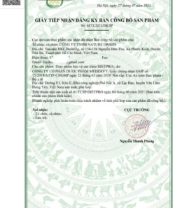 Viên Uống Dietpro hỗ trợ giảm cân hiệu quả hộp (30 viên) 27 giay cong bo san pham dietpro 1