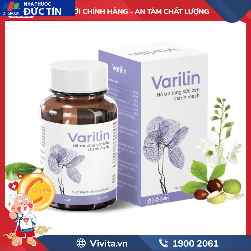 Varilin đối với bệnh suy giãn tĩnh mạch giúp phục hồi chức năng của tĩnh mạch và mạch máu 30V 34 gioi thieu varilin