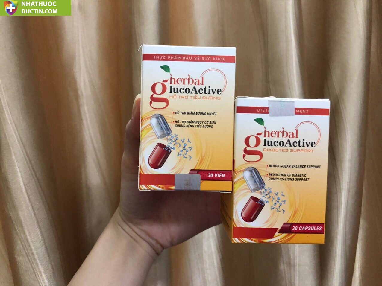 Combo 20 hộp Viên Uống Herbal Glucoactive Hỗ Trợ Ổn Định Đường Huyết 20 glu6 1