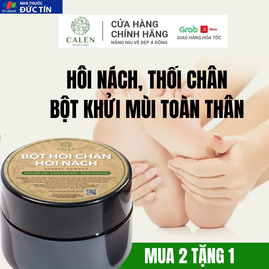 Bột hôi nách thối chân Calen Nature Farm dứt điểm triệt hôi lâu năm, nách khô, chân thoáng, không thâm nách hũ 50gram 25 hoi1 1