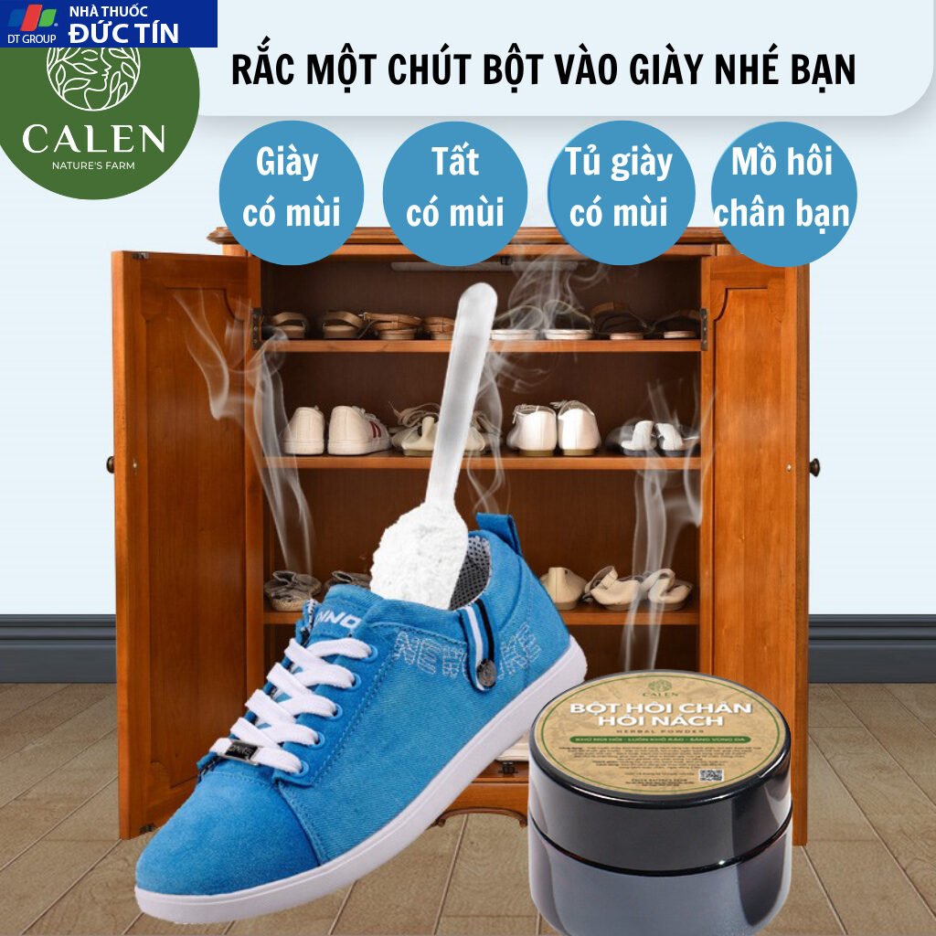 Bột hôi nách thối chân Calen Nature Farm dứt điểm triệt hôi lâu năm, nách khô, chân thoáng, không thâm nách hũ 50gram 23 hoi3