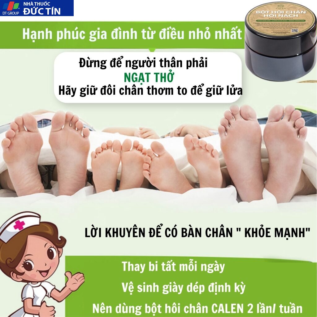 Bột hôi nách thối chân Calen Nature Farm dứt điểm triệt hôi lâu năm, nách khô, chân thoáng, không thâm nách hũ 50gram 21 hoi5