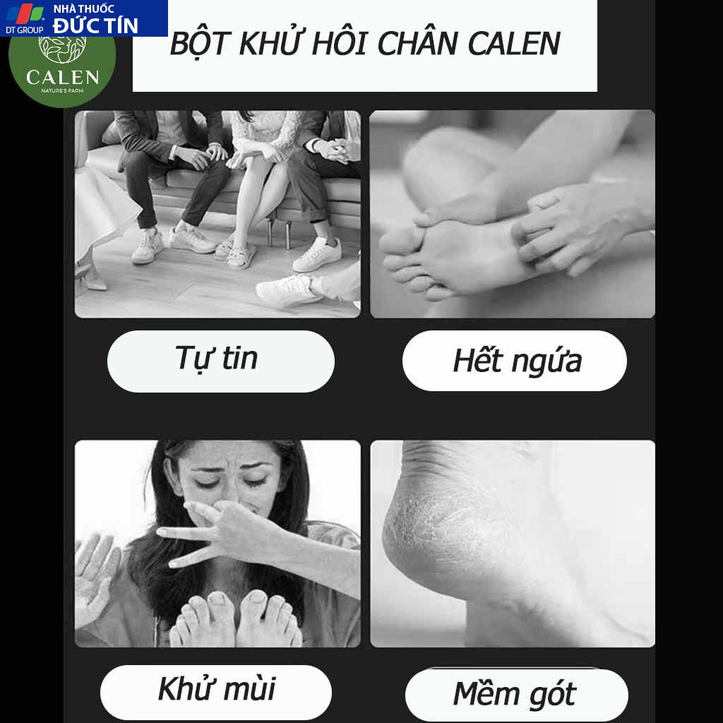 Bột hôi nách thối chân Calen Nature Farm dứt điểm triệt hôi lâu năm, nách khô, chân thoáng, không thâm nách hũ 50gram 20 hoi6