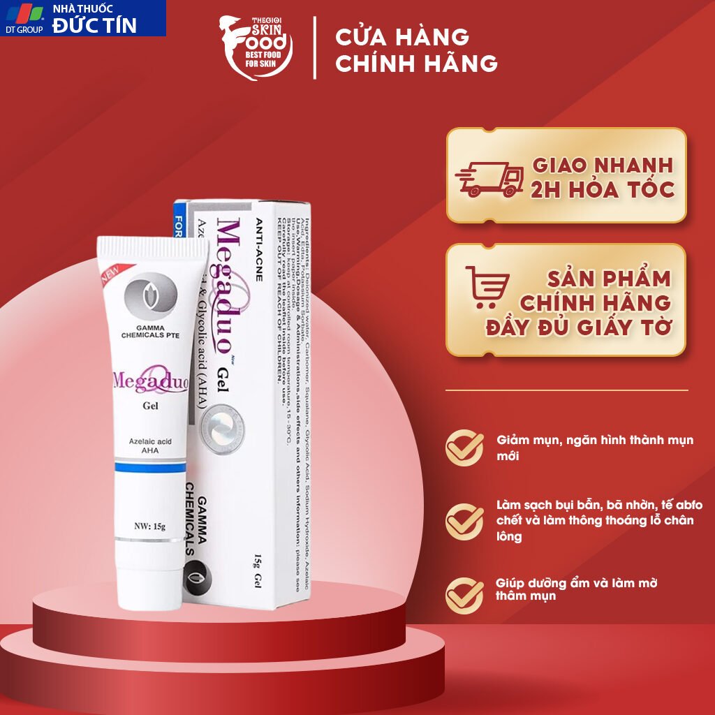 Gel Dưỡng Hỗ Trợ Giảm Mụn, Làm Mờ Thâm Mụn Megaduo Anti-Acne Gel 15g 22 kem1 1